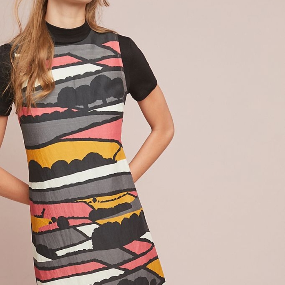 Corey Lynn Calter Sleeveless Valley Shift Dress HTF Rare